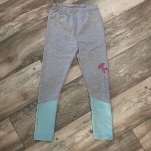 Dreamworld Trolls Poppy Girls Leggings Size 7/8 Gray & Teal